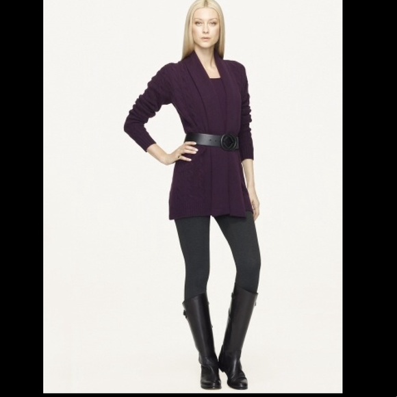 RLBL Cashmere Cable Knit Cardigan - Picture 8 of 12